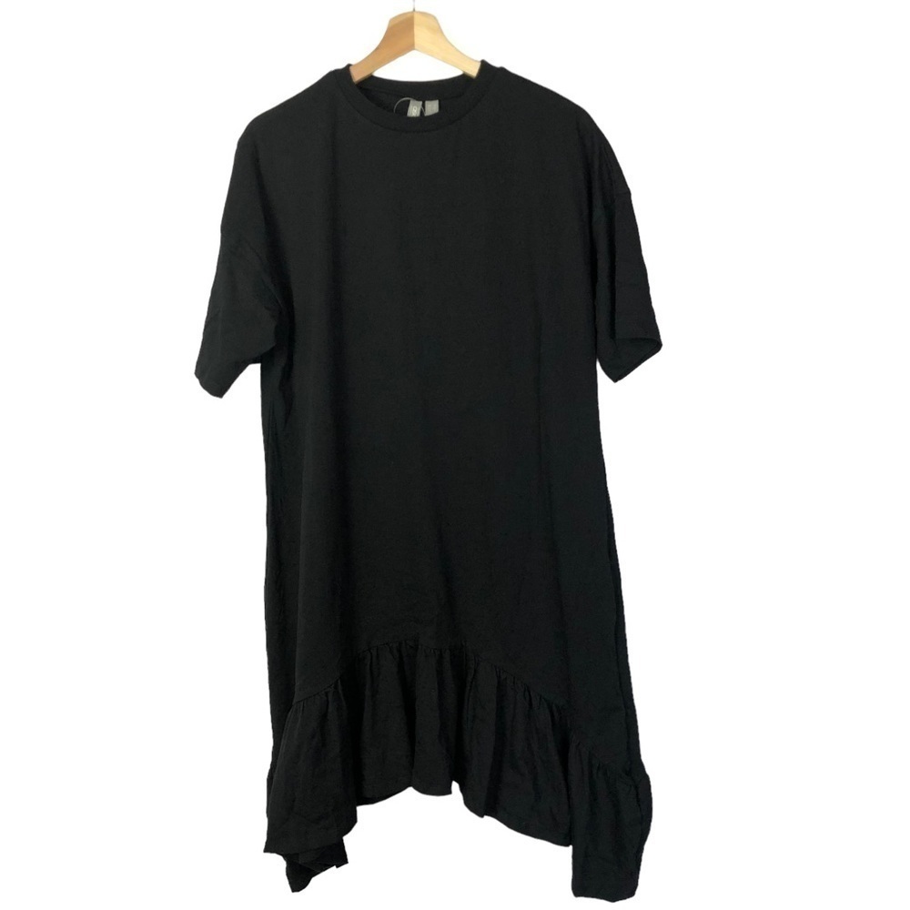 ASOS Design Tall Black Oversized Smock Mini Dress 2